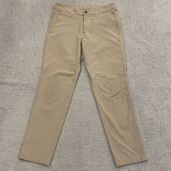 lululemon athletica Other - Lululemon Commission Slim Fit Pants Mens 30x27 Beige ABC Chino Warpstreme